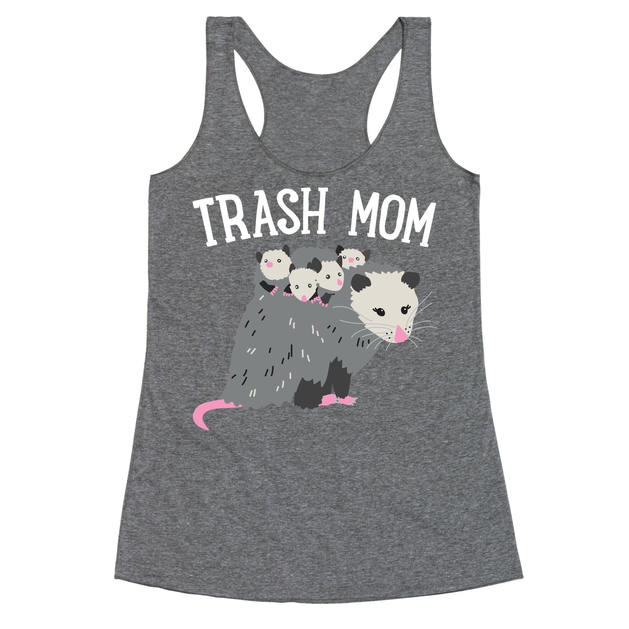 Trash Mom Opossum Racerback Tank